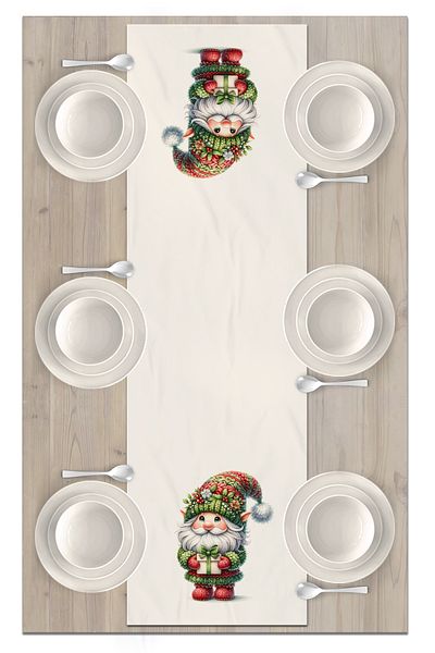 Bertille Home New Year's Series - 140X40 cm Digital Printed Christmas Runner