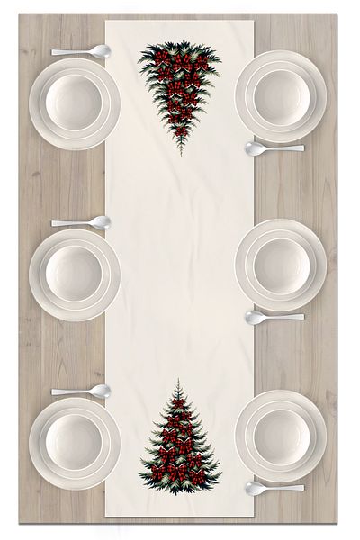 Bertille Home New Year's Series - 140X40 cm Digital Printed Christmas Runner