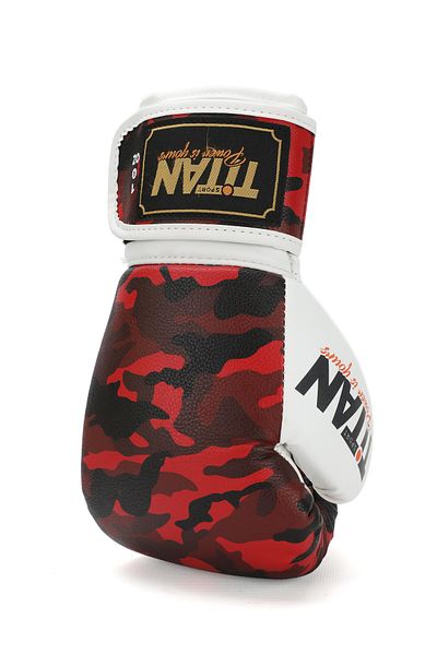 Titan Sport Red Camouflage Boxing Gloves