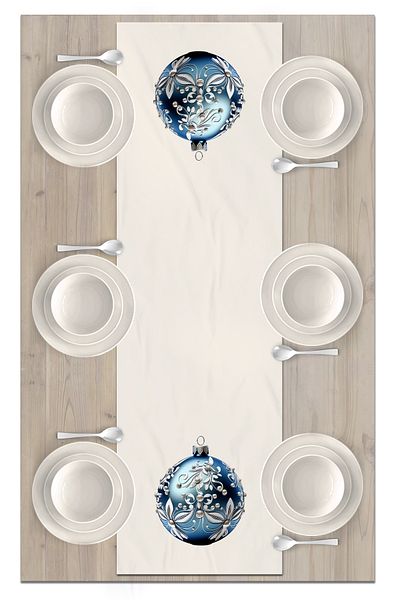 Bertille Home New Year's Series - 140X40 cm Digital Printed Christmas Runner