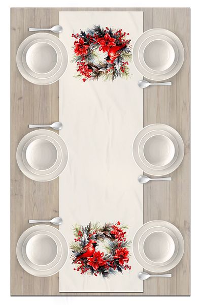 Bertille Home New Year's Series - 140X40 cm Digital Printed Christmas Runner