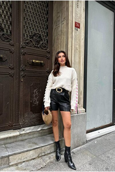 İLKCET MODA Standard Women's Sweater - Tassel Detailed