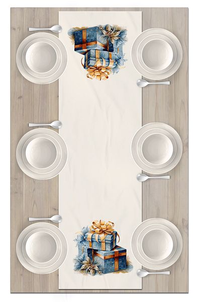 Bertille Home New Year's Series - 140X40 cm Digital Printed Christmas Runner