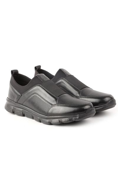 Libero Libero 3625 Black Genuine Leather New Season Summer Men's Shoes