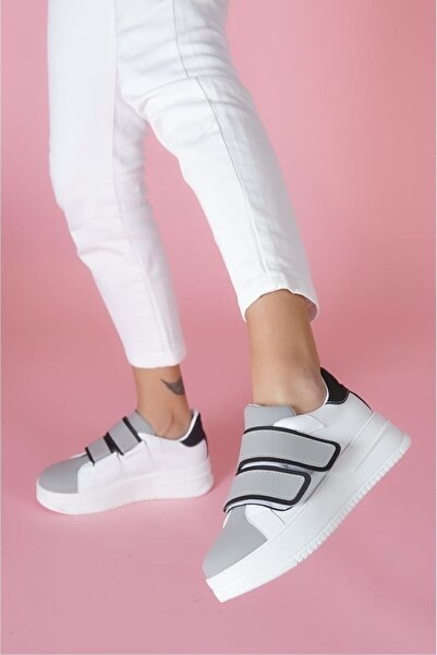 Scarpebutik Inter Thick Sole Hidden Heel Double Velcro Sports Shoes Sneaker