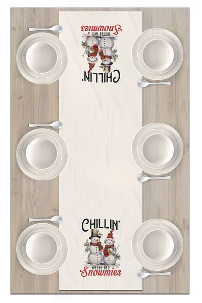 Bertille Home New Year's Series - 140X40 cm Digital Printed Christmas Runner