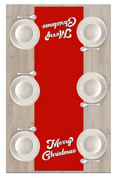 Bertille Home New Year's Series - 140X40 cm Digital Printed Christmas Runner