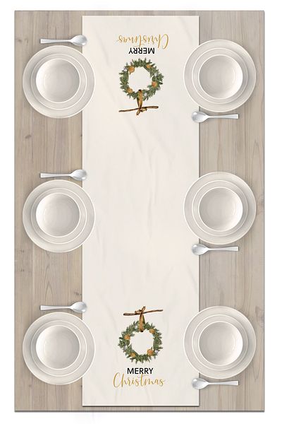 Bertille Home New Year's Series - 140X40 cm Digital Printed Christmas Runner