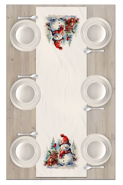 Bertille Home New Year's Series - 140X40 cm Digital Printed Christmas Runner