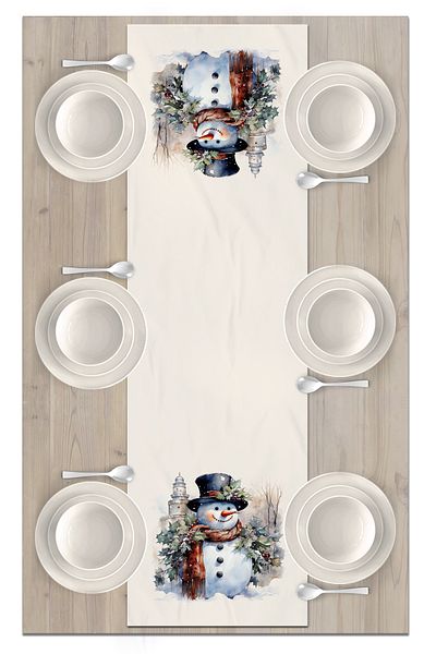 Bertille Home New Year's Series - 140X40 cm Digital Printed Christmas Runner