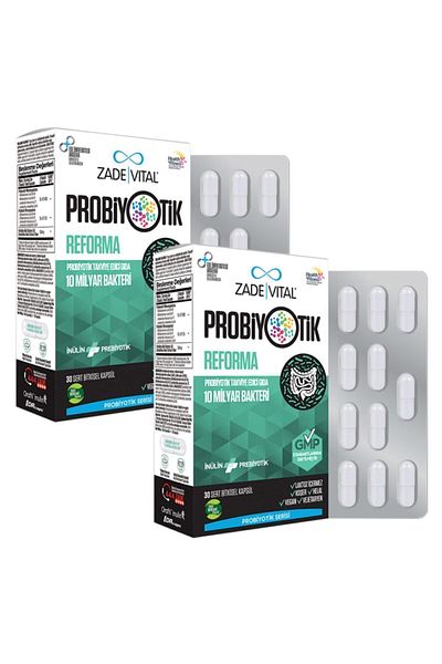 Zade Vital Probiotic Reforma - 2 Boxes of 60 Capsules