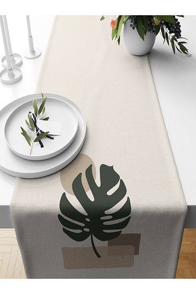 Bertille Home Series 140x40 Cm Digital Printed Minimalist Runner