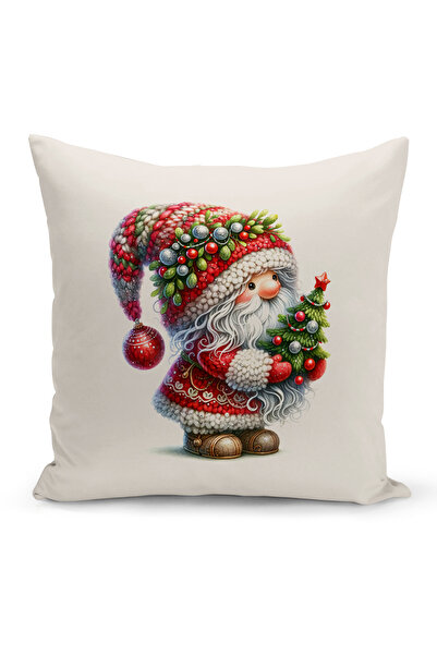 Bertille Home New Year Series - Double Sided Digital Printed 4-Piece Throw Pillow Cover Set (Christmas Christmas Cushion Cover)