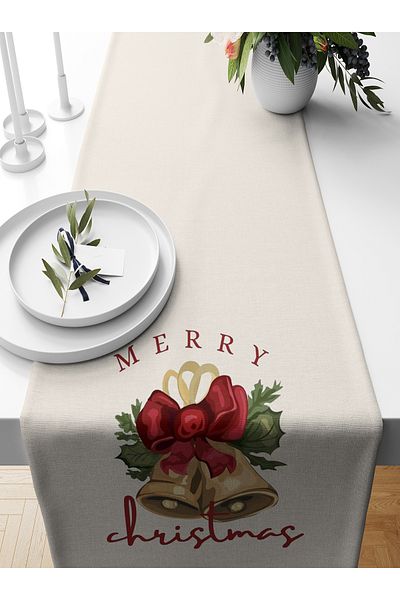 Bertille Home New Year's Series - 140X40 cm Digital Printed Christmas Runner
