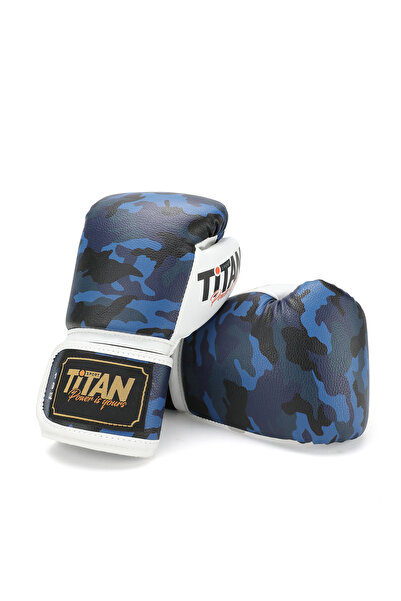 Titan Sport قفازات ملاكمة زرقاء مموهة