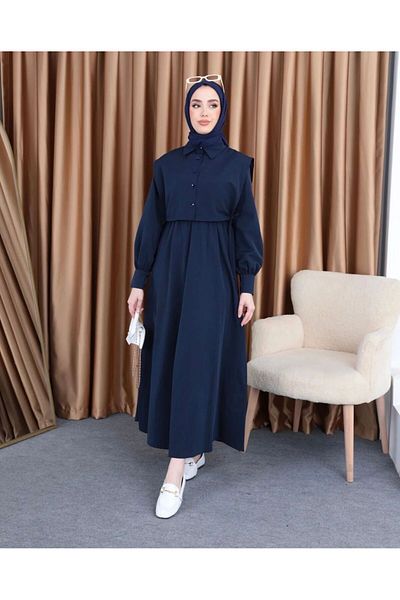 Busta Boutique Straight Cut Shirt Dress - Button Detailed
