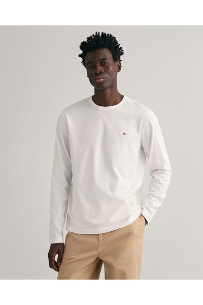 Gant Men's Regular Fit Crew Neck T-Shirt-Beige