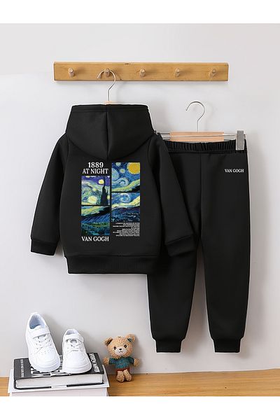 Let's Wear Комплект от суитшърт и анцуг Van Gogh Premium Compact - 2 части