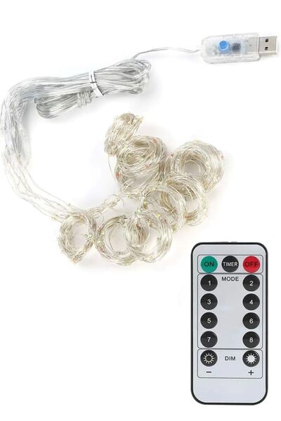 CARNIVAL LAND Yılbaşı Işıklandırma Peri Led Perde 3x3 Metre (SARI) Usb Doğum ...