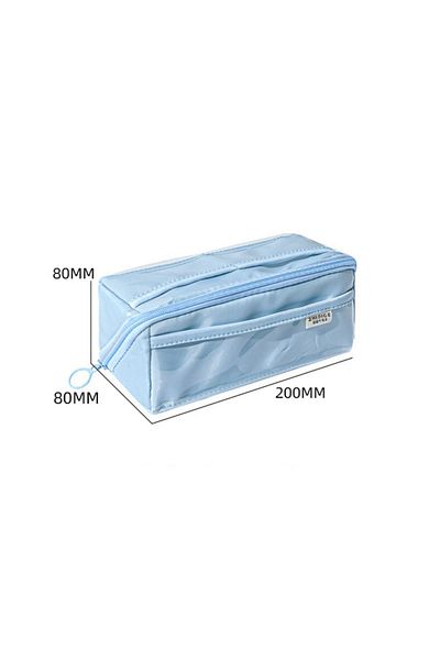 SYNOPE Accesoriu pentru suport pentru stilou cu ochi transparent de o singură culoare din țesătură lucioasă de mare capacitate