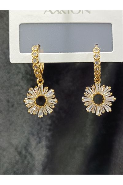 DNA Takı Figured Snowflake - Steel Dangle Earrings
