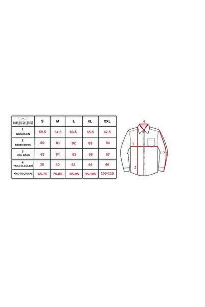 GÖMLEK GALERİSİ Plaid Cotton Men's Shirt - Comfortable Fit, Long Sleeve