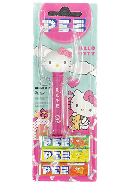 Pez Hello Kitty Paws Lisanslı 2 Oyuncak Dispenser + 6 Şeker Paketi