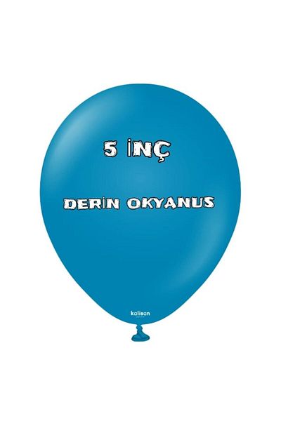 asöy Kalisan Retro Deep Ocean 5 Inch Small Size 10 Pieces Retro Pastel Matte Balloon