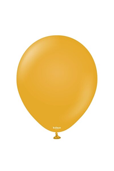 asöy Kalisan Retro Zerdeçal 5 Inç Küçük Boy 10 Adet Retro Pastel Mat Balon