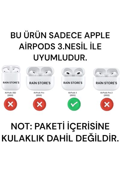 BURDEM سماعات ايربودز 3 حافظة سماعة رأس بلاستيكية بيضاء مضادة للصدمات متوافقة مع الجيل