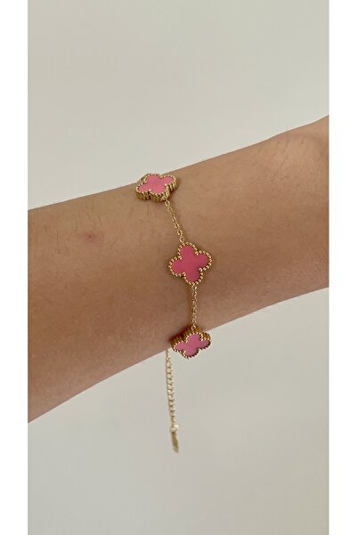 Opia JEWELRY - سوار من الفولاذ باللون الوردي (إدراج تمديد بطول 18 سم)