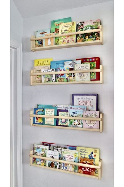 EMTA 60 cm 4 Pieces Wooden Shelf Montessori Bookcase Children's Room Accessory Decoration