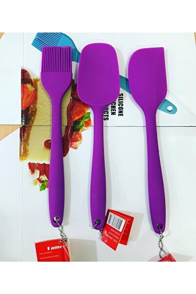 Three Piece Purple Silicone Set.