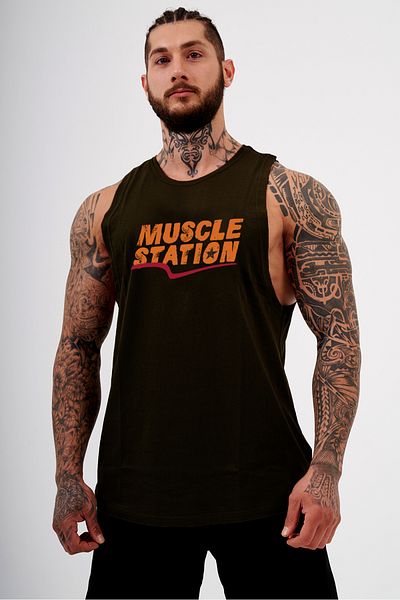 Muscle Station Musclestation Toughman Black Tank Top - Tkr Workout