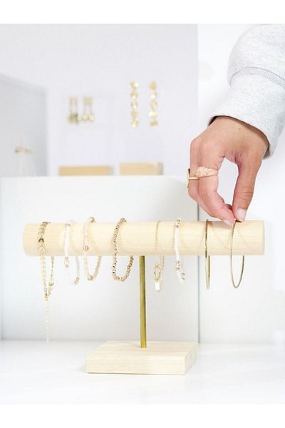viveres Zenith Medium Long Wooden Bracelet - Watch and Glasses Organizer, Decorative Organizer