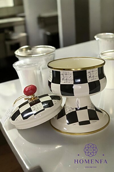 Paçi Dama Desen Emaye Şekerlik (Elite Class)