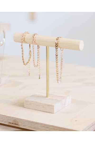 viveres Zenit Minori Solid Wood Jewelry Organizador - Stand with Bracelet and Bracelet Hanger, Accessory Organizer