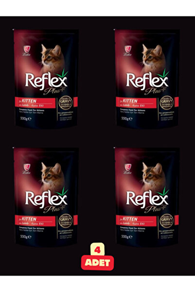 Reflex Plus Kitten Pouch Gravy Kuzu Etli Soslu Yavru Kedi Yaş Maması (4 ADET)