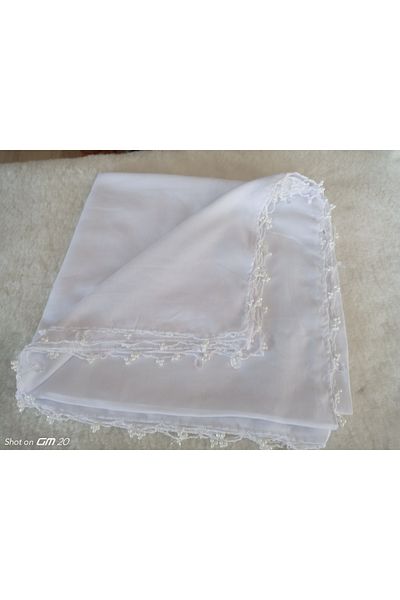hoaryage 4 Edge Embroidered Handmade - Sand Beaded Crochet Embroidery, Writing Cheesecloth Yemeni, Scarf