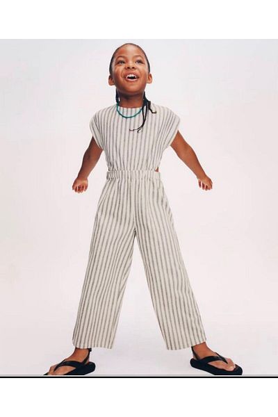 Zeyder Kids Striped Girl's Jumpsuit