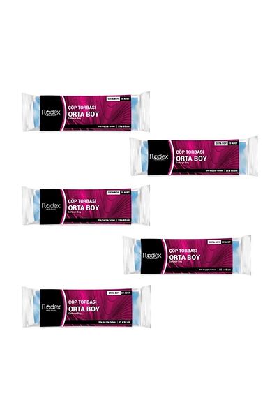 FLODEX Blue Medium Garbage Bag - 55X60 Cm, 15 Pieces, 50 Rolls