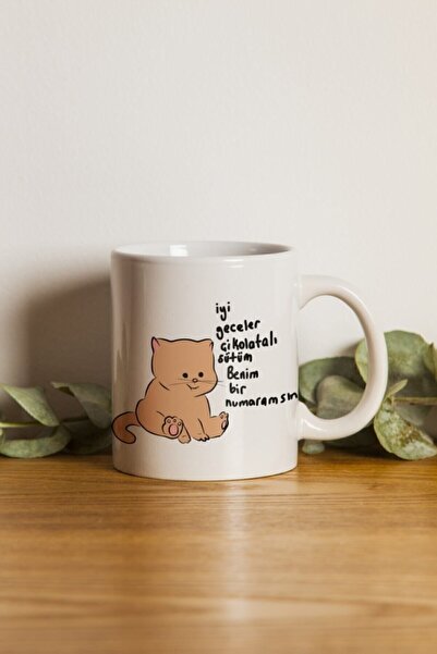 Genel Markalar Ikra Medya - Kedi - Benim Bir Numaramsın Motto Kupa Bardak- Ma...