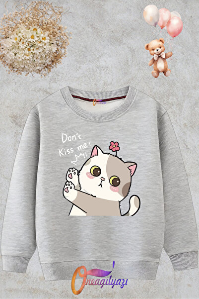 oneagılyazı Crew Neck Štampana dečija dukserica