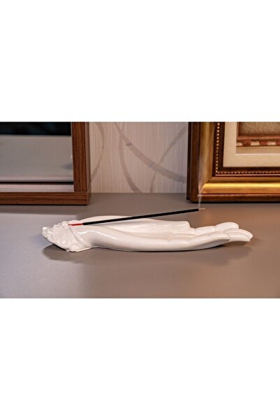 Bümay home Kadın Eli Modelli Beyaz Beton Tütsülük-Tütsü Tutacağı-Tütsü Standı...