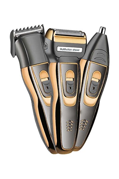 yopigo Ballı-gold 3 In 1 Profesyonel Saç Sakal Kesme Ense Burun Traş Tıraş Ma...