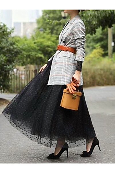 WAHSHE Fusta tutu clasică din tul cu buline