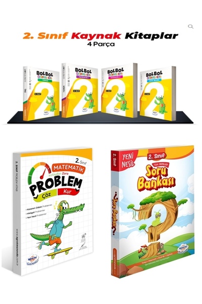 öğretmen evde 2. Sınıf Süper Kaynak 4’lü Kitap Seti+Tüm Dersler Soru Bankası+...