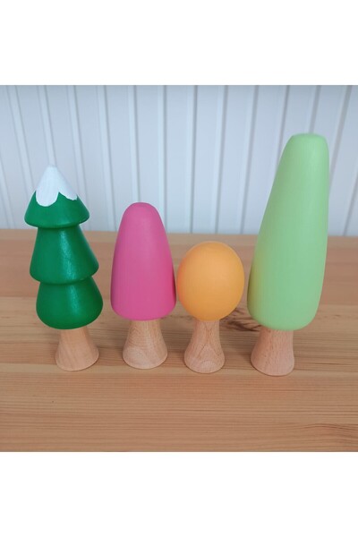 Moccotoys مجموعة شجرة Waldorf للفصول الأربعة - ملونة