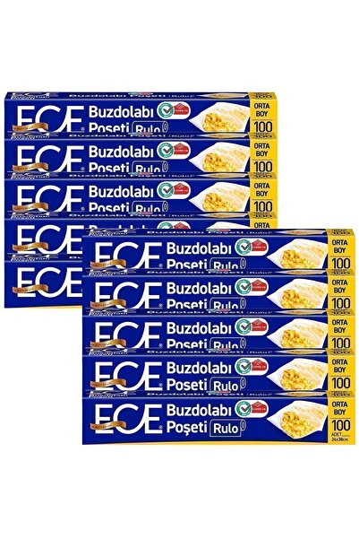 Ece Buzdolabı Poşeti Orta Boy 100'lü 10 Paket 1000 Adet