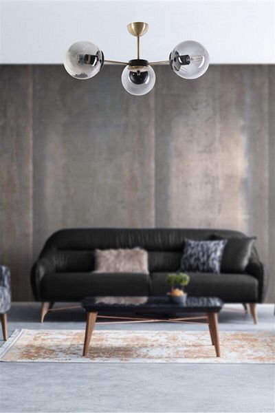 Lumexx Venus 3 Smoked Glass Chandelier Set